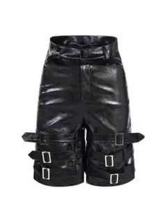 翌日発送 STARTEXCEEDEND バンド付き黒ショートパンツ