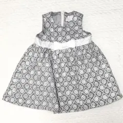 【新品タグ付】グレー花柄ワンピース