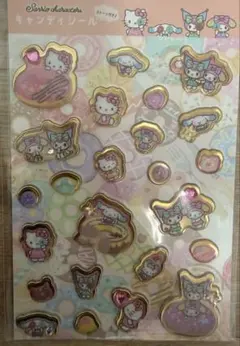 サンリオキャラクターズ　キャンディーシール　キャンディーステッカー　ストーン付き