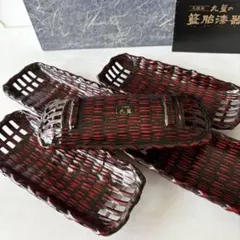 美品】籃胎漆器 八角皿5枚 熊谷工房 八女特産 漆器 トレー - メルカリ