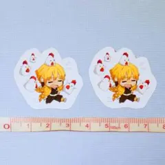 鬼滅の刃 我妻善逸 ローソンコラボステッカー ２枚セット