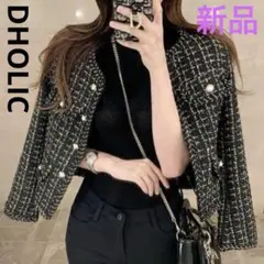 黒 ノーカラージャケット