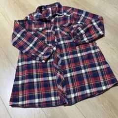 チェック柄フランネルシャツ（長袖）