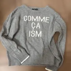 COMME CA ISM ロゴニット グレー 130A