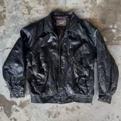 本革　短丈　レザーボンバージャケット　羊革A2フライトジャケット