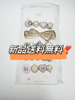 大人可愛い上品なヘアピン おしゃれ　キッズヘアクリップ 5点セット