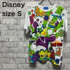 【Disney】ディズニー Tシャツ size S ホワイト お洒落 ドナルド