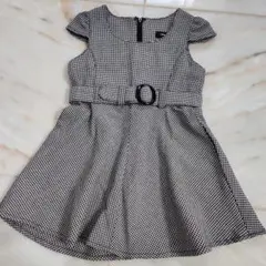 コムサイズム　千鳥柄ワンピース
