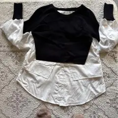 バルーンスリーブ レイヤード長袖シャツ