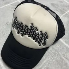 Supplier メッシュキャップ ブラック/ホワイト