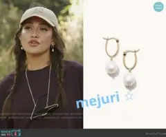 Mejuri パール ゴールド フープ イヤリング missoma buhai