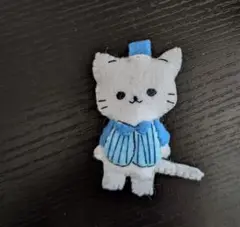 ファミリーニャート店員猫　フェルトマスコットキーホルダー