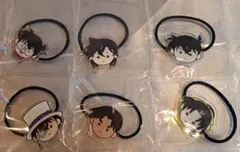 名探偵コナンキャラクターアクリルチャームヘアゴム6個セット