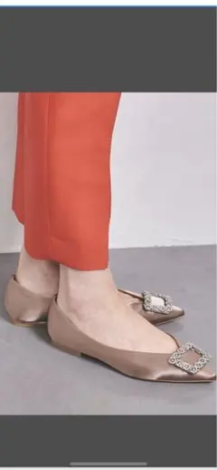 ピッピシック　ビジューフラットシューズ