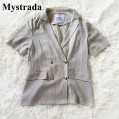 Mystrada マイストラーダ　リネン ジャケット　半袖　金ボタン