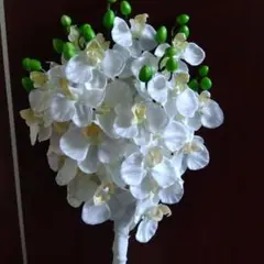 ウェディングブーケ  クラッチ　白　和装