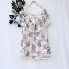 2000s fairygrunge 森ガール シフォンふわふわレースチュニック - メルカリ