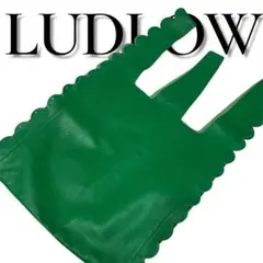 美品✨️LUDLOW ラドロー レザースカラップ ショッピングバッグ トート 緑のサムネイル
