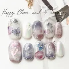 ネイルチップ紫陽花梅雨3Dてるてる坊主ニュアンスオーロラ985 - メルカリ