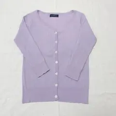 グリーンレーベルリラクシング　Vネック リブカーディガン