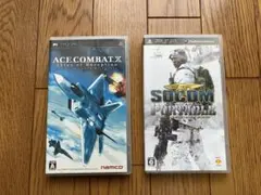 PSPソフト エースコンバットX/ソーコムUSネイビーシールズ2点セット中古品