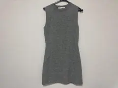 ZARA グレー ノースリーブニットワンピース