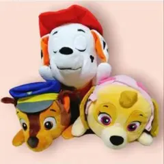 四　パウパトロール　BIG　ぬいぐるみ　マーシャル　チェイス　スカイ　犬　美品