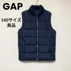 qq392 GAPキッズ140/アウター/中綿ベスト/キッズジャケット/ネイビー