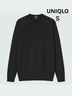 UNIQLO ユニクロ　エクストラファインメリノクルーネックセーターS ブラック