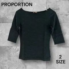 PROPORTION BODY DRESSING ニットカットソー七分袖2サイズ