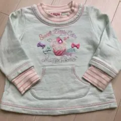 Mezzo Piano カップケーキ刺繍 トレーナー 90