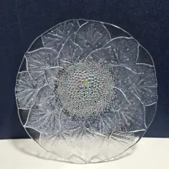 【未使用】HOYA クリスタル ガラス大皿 約33cm 盛皿