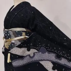 ❰6310❱ フルセット　付け下げ訪問着 絞り 刺繍 鈴乃屋　袋帯　正絹　着物のサムネイル