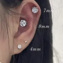 磁気ピアス 6mm・7mm・8mm 3ペアセット ピアスホール不要