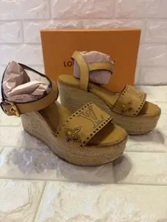 LOUIS VUITTON モノグラム パンチング エスパドリーユ サンダル37のサムネイル