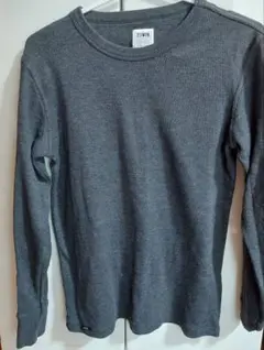 EDWIN 長袖 ワッフル カットソー チャコールグレー S