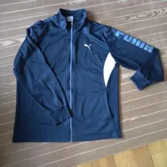 PUMA ジャージジャケット ブラック 肩ロゴ　Lサイズ