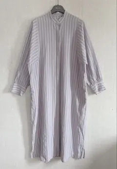 【美品】アーバンリサーチドアーズ ストライプBIGスリーブシャツワンピース