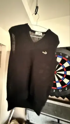 LACOSTE SPORT Vネック ニットベスト ネイビー 36