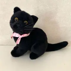 昭和レトロ 古い黒猫のぬいぐるみ - メルカリ