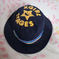 x-girl stages☆バケットハット サイズM ネイビー系 52センチ前後