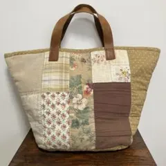 ハンドメイド パッチワーク キルト バッグ ヴィンテージ