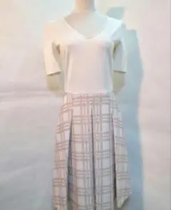 《PATRIZIA PEPE》半袖切替ワンピース【クリーム/40】のサムネイル