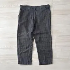UNIQLO ユニクロ　クロップドパンツ　チェック　W85 グレー
