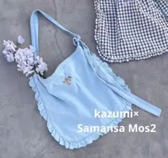 昨期kazumi Samansa Mos2ノベルティ刺繍デニムショルダーバッグ
