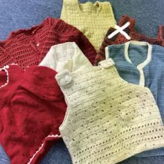 手編みセーター　ベビー〜幼児サイズ　6点おまとめ