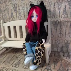 セリアドール　15cmボディ　ハンドメイド ドール服 レオパードパンツ 単品