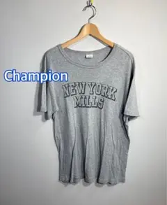 Champion グレー Tシャツ Lサイズ NEW YORK MILLS