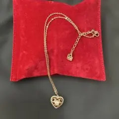 Swarovsk スワロフスキー　ハート型ネックレス　ゴールド