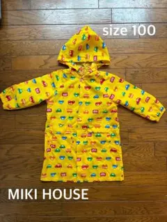 MIKI HOUSE ベビーレインコート 100cm 車柄のサムネイル